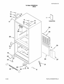 Part Location Diagram of W10279341 Whirlpool Technical sheet