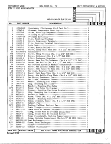 Unit Compartment And System Page 2 Diagram and Parts List for 22494-OA  Admiral Refrigerator