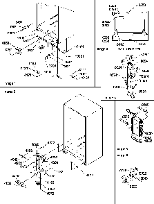 Drain Systems, Rollers, And Evaporator Assy Diagram and Parts List for SGD521SW-P1197103WW  Amana Refrigerator