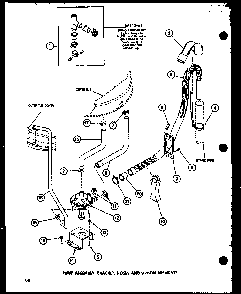 Pump Assembly Diagram and Parts List for TAA400 P77040-2W Amana Washer