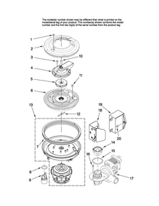 Pump And Motor Parts Diagram and Parts List for MDB4651AWQ0  Maytag Dishwasher