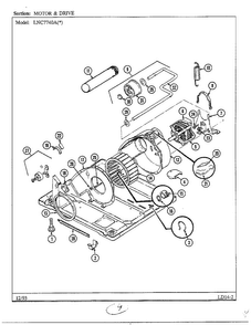 Motor And Drive Diagram and Parts List for 7740A  Norge Dryer