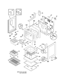 Body Diagram and Parts List for CRE3880LSM  Crosley Range