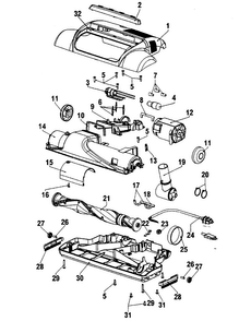 Part Location Diagram of 37243066 Maytag Vacuum floor nozzle duct cover