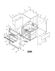 Cabinet Diagram and Parts List for AOCS2740E-P1132369NE  Amana Wall Oven