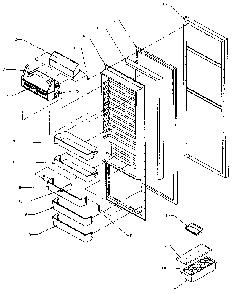 Refrigerator Door Diagram and Parts List for SX22N-P1162703W  Amana Refrigerator