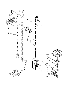 Fill, Drain And Overfill Parts Diagram and Parts List for 66513972K105  Kenmore Dishwasher
