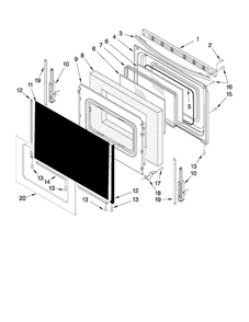 Part Location Diagram of W10106406 Whirlpool GLASS-DOOR