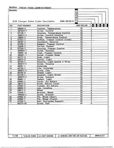 Fresh Food Compartment Page 2 Diagram and Parts List for 60103-0A  Admiral Refrigerator