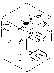 Electrical Components Diagram and Parts List for CARR629L-P1142623NL  Amana Range