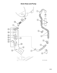 Drain Hose/Pump Diagram and Parts List for AFNE9BSP115TN13  Speed Queen Washer