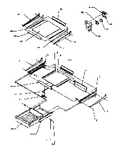 Cabinet Shelving Diagram and Parts List for TG18R2-P1181701WW  Amana Refrigerator