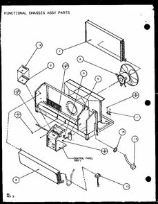 Functional Chassis Assy Parts (pth15300er/p9812622r) (pth15400er/p9872122r) Diagram and Parts List for PTH12300ER P9812615R Amana Air Conditioner