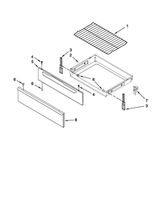 Drawer And Rack Parts Diagram and Parts List for MER7662WS3  Maytag Range