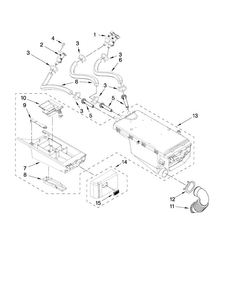 Dispenser Parts Diagram and Parts List for MHWE251YL00  Maytag Washer