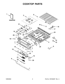 Part Location Diagram of W11620671 Whirlpool GASKET