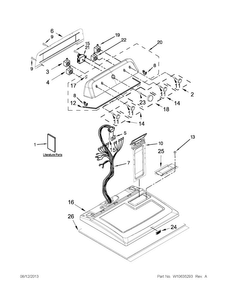 Part Location Diagram of W10562713 Whirlpool SWITCH