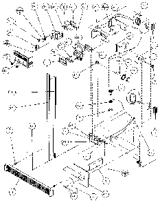 Refrigerator, Freezer Controls & Cabinet Diagram and Parts List for 36541-P1121701W  Amana Refrigerator