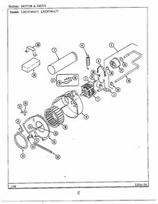 Motor And Drive Diagram and Parts List for LNC8749A77  Maytag Dryer