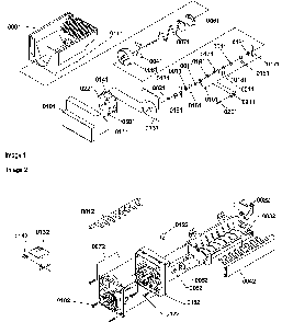 Ice Bucket Auger And Ice Maker Parts Diagram and Parts List for SQD25TW-P1190427WW  Amana Refrigerator