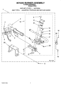 8576353 BURNER ASSEMBLY Diagram and Parts List for MGDZ400TQ1  Maytag Dryer
