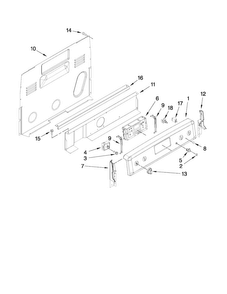 Control Panel Parts Diagram and Parts List for MER8674AW0  Maytag Range