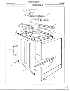 Exterior Diagram and Parts List for 6375A REV A Norge Washer