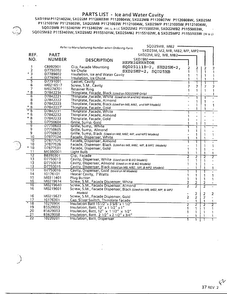 Refrigerator/ice And Water Cavity Page 2 Diagram and Parts List for SXD25MP-2  Amana Refrigerator