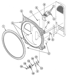 Roller Assy Diagram and Parts List for SDG609QF  Speed Queen Dryer