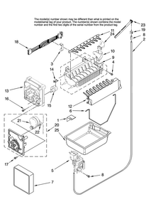 Icemaker Parts Diagram and Parts List for AFD2535DEW14  Amana Refrigerator