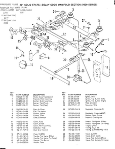30" Solid State Delay Cook Manifold Diagram and Parts List for 2549  Hardwick Range