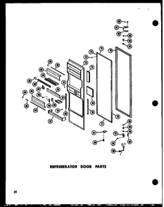 Refrigerator Door Parts Diagram and Parts List for SD19W-C-P60340-36WC  Amana Refrigerator