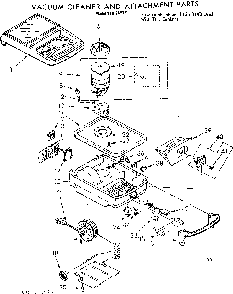 Base Assembly Diagram and Parts List for 11628912  Kenmore Canister Vacuum