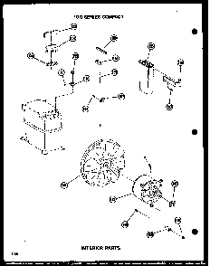 Interior Parts Diagram and Parts List for 10-2NM P54974-2R Amana Air Conditioner