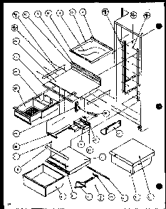 Section 12 Diagram and Parts List for SDB20H-P7836031W  Amana Refrigerator