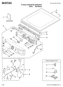Part Location Diagram of W10303515 Whirlpool Console - White