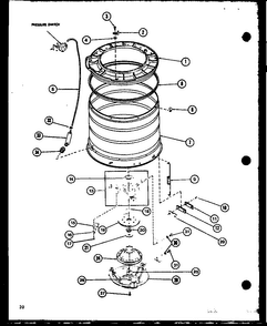 Section 8 Diagram and Parts List for LW2600 P7804701W W Amana Washer