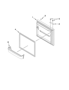 Freezer Door Parts Diagram and Parts List for ABB1921WEW2  Amana Refrigerator