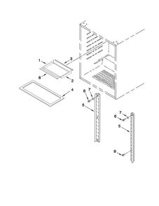 Shelf Parts Diagram and Parts List for JUR248LYEP00  Jenn-Air Refrigerator
