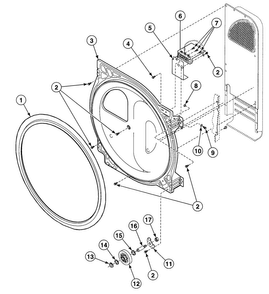 Roller Assy Diagram and Parts List for SDE807QF  Speed Queen Dryer