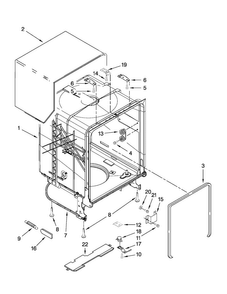 Tub And Frame Parts Diagram and Parts List for MDB4709PAM0  Maytag Dishwasher