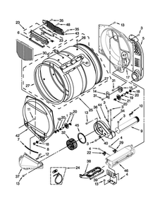 Upper And Lower Bulkhead Parts Diagram and Parts List for MLE24PNAGW2  Maytag Dryer