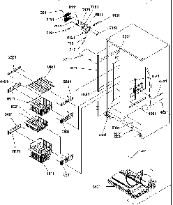 Freezer Shelves And Light Diagram and Parts List for SBDT520SW-P1185103WW  Amana Refrigerator
