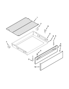 Drawer And Rack Parts Diagram and Parts List for AER5830VAD1  Amana Range