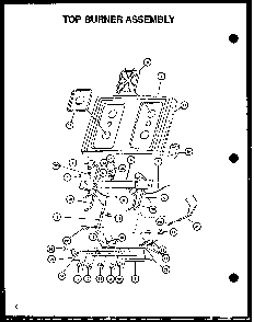 Tob Burner Assembly Diagram and Parts List for RLS359UOFC-P1141107NW  Caloric Range