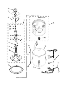 Part Location Diagram of W10619535 Whirlpool HARNS-WIRE
