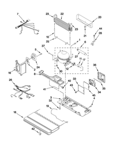 Unit Parts Diagram and Parts List for MFD2562VEB9  Maytag Refrigerator