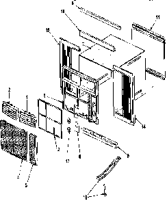 Outer Case Assy Diagram and Parts List for RC10091A1D PRC10091A1D Amana Air Conditioner