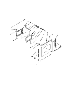 Lower Door Parts Diagram and Parts List for MGR6775BDQ17  Maytag Range