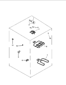 Electric Components Diagram and Parts List for ARH6700E-P1142686NE  Amana Range